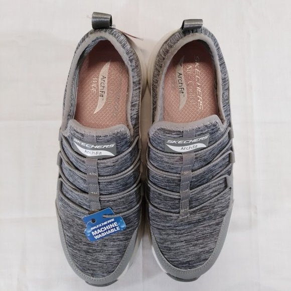 Skechers Air Cooled Arch Fit Rainbow View‎ Gray NWT Women's Size 6.5W US - Picture 5 of 11